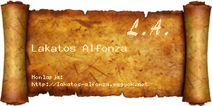Lakatos Alfonza névjegykártya